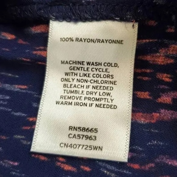 Caslon Navy Coral Painted Rain Tank Dress - size 3X - Picture 4 of 4